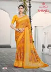 Shanti Vol 14 By Kashvi Bright Moss Foil Printed Saree Collection
